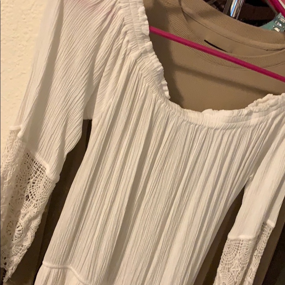 White boho mini dress